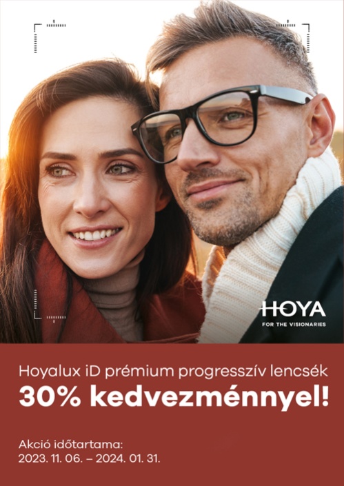 Hoya multifokális szemüveglencsék 30% kedvezménnyel